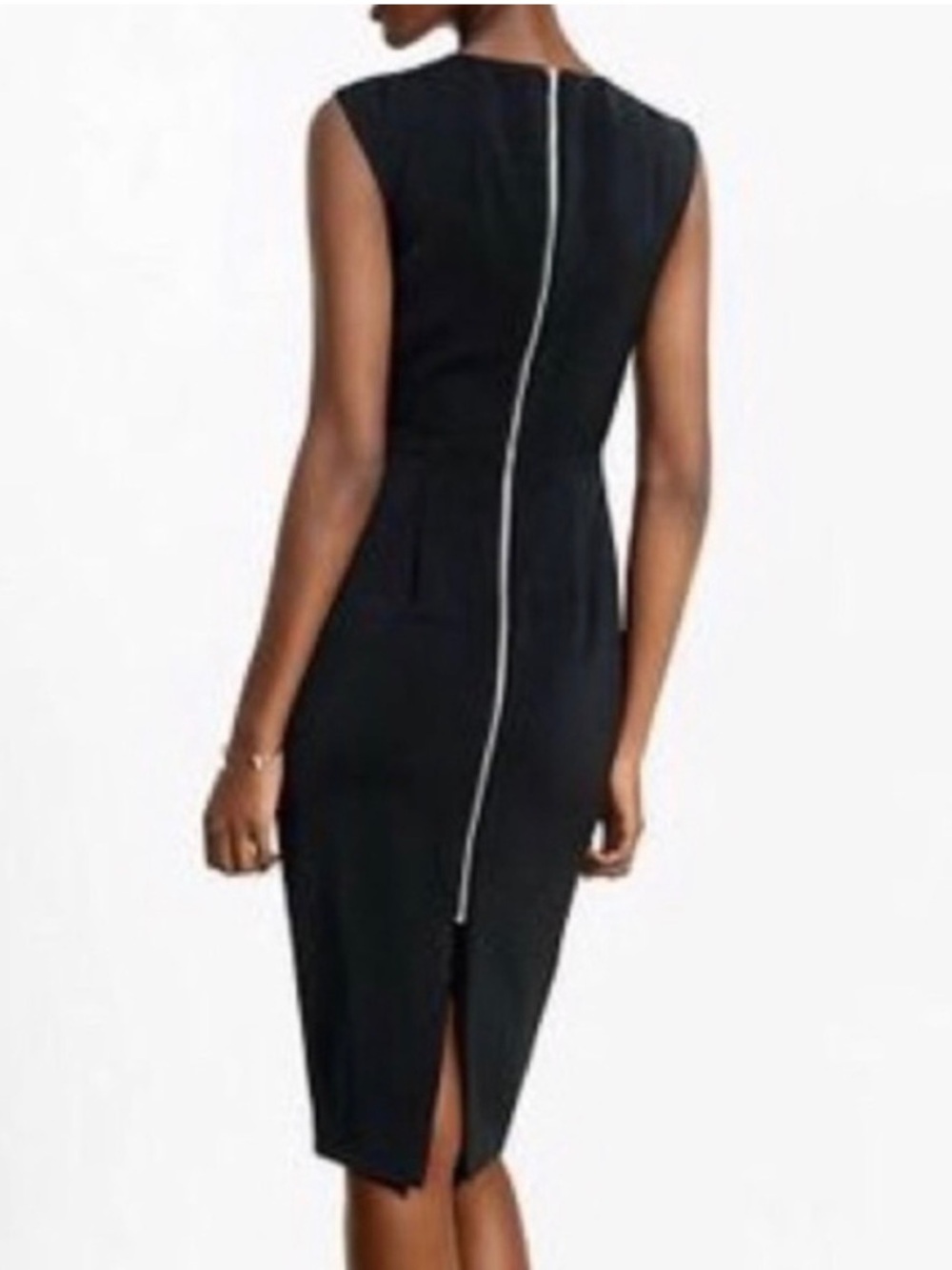 Express Black Fitted Sheath Dress